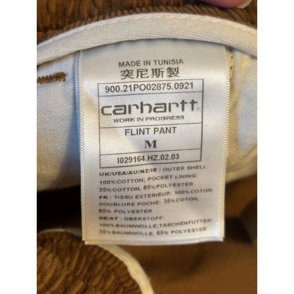 Carhartt Brown Corduroy Flint PantsM WIP Pull On